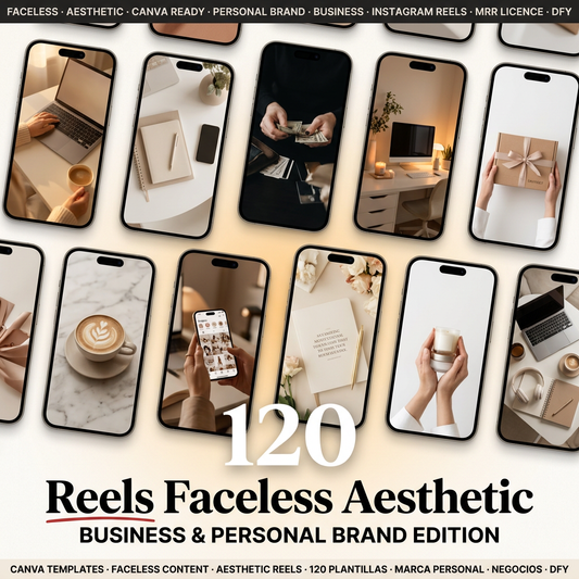 120 Reels Aesthetic para todo tipo de emprendimientos, marca personal o negocio